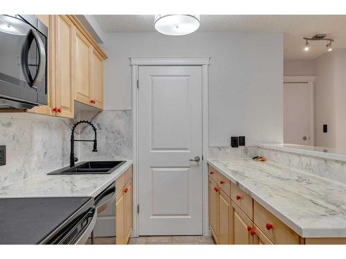 401-1331 15 Avenue Sw, Calgary, AB - Indoor Photo Showing Kitchen With Double Sink