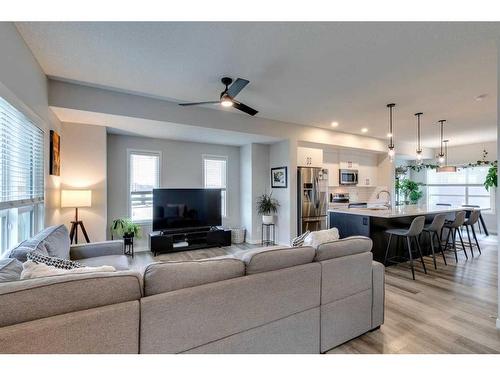 202 Harvest Grove Walk Ne, Calgary, AB - Indoor Photo Showing Living Room