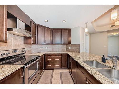 601-16 Varsity Estates Circle Nw, Calgary, AB - Indoor Photo Showing Kitchen With Double Sink