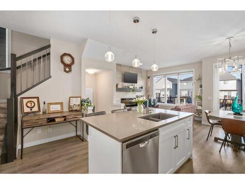 23 Cranbrook Gardens Se, Calgary, AB - Indoor Photo Showing Kitchen With Double Sink With Upgraded Kitchen