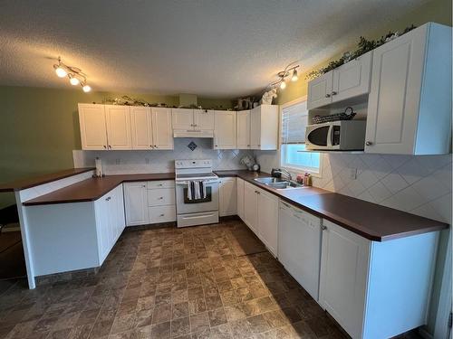 802 Prairie Sound Circle Nw, High River, AB - Indoor Photo Showing Kitchen With Double Sink