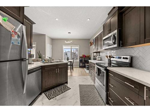 430 Henricks Drive, Irricana, AB - Indoor Photo Showing Kitchen With Double Sink