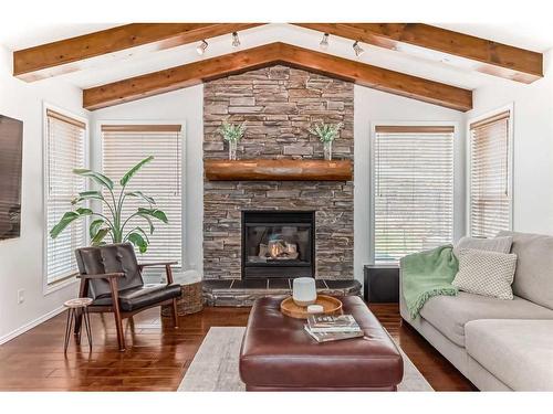 157 Kincora Cove Nw, Calgary, AB - Indoor Photo Showing Living Room With Fireplace