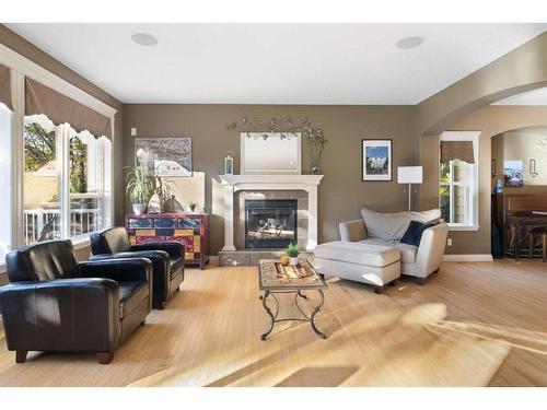 7 Auburn Sound Manor Se, Calgary, AB - Indoor Photo Showing Living Room With Fireplace