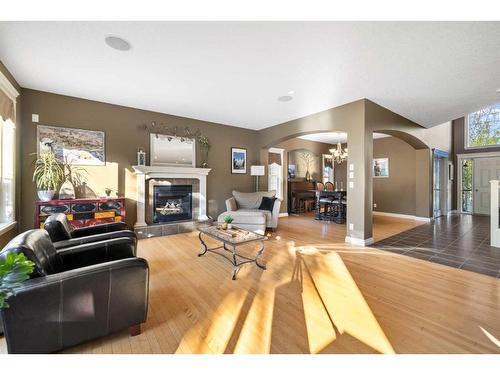 7 Auburn Sound Manor Se, Calgary, AB - Indoor Photo Showing Living Room With Fireplace