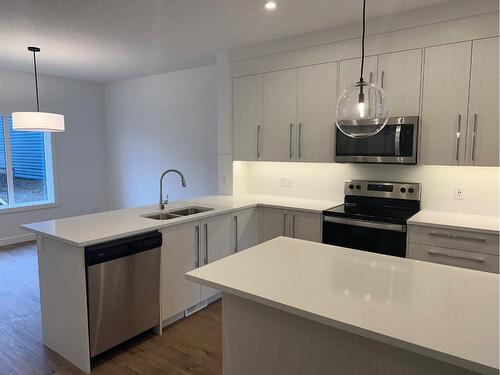 372 Carringvue Place Nw, Calgary, AB - Indoor Photo Showing Kitchen With Stainless Steel Kitchen With Double Sink With Upgraded Kitchen