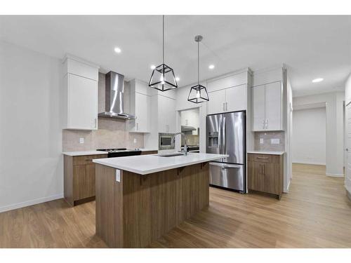 133 Corner Glen Road Ne, Calgary, AB - Indoor Photo Showing Kitchen With Upgraded Kitchen