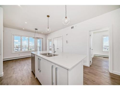 3517-60 Skyview Ranch Road Ne, Calgary, AB - Indoor Photo Showing Kitchen With Double Sink