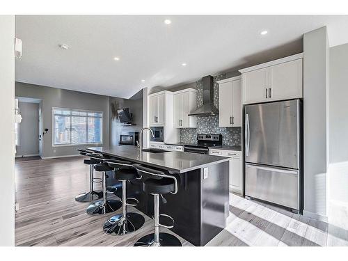 532 Belmont Heath Sw, Calgary, AB - Indoor Photo Showing Kitchen With Stainless Steel Kitchen