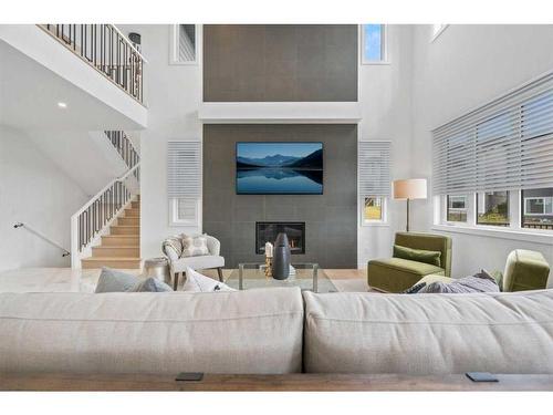 29 Timberline Court Sw, Calgary, AB - Indoor Photo Showing Living Room With Fireplace