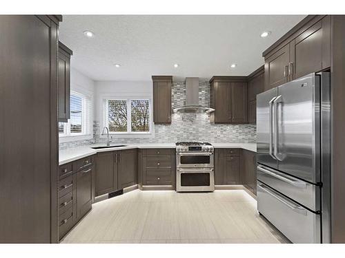 505 Lakeside Greens Place, Chestermere, AB - Indoor Photo Showing Kitchen With Stainless Steel Kitchen With Upgraded Kitchen