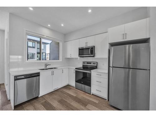 864 Cornerstone Boulevard Ne, Calgary, AB - Indoor Photo Showing Kitchen With Double Sink