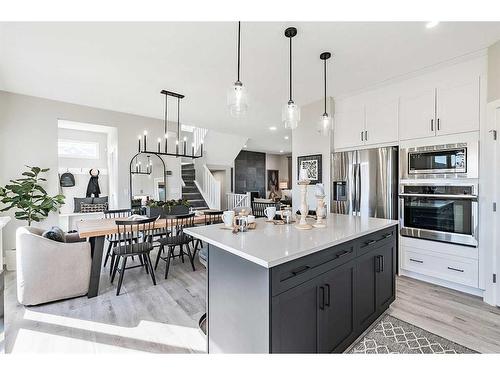 264 Northern Lights Crescent, Langdon, AB - Indoor Photo Showing Kitchen With Upgraded Kitchen