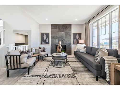 264 Northern Lights Crescent, Langdon, AB - Indoor Photo Showing Living Room