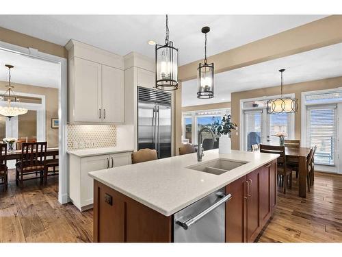 116 Cranarch Heights Se, Calgary, AB - Indoor Photo Showing Kitchen With Double Sink With Upgraded Kitchen