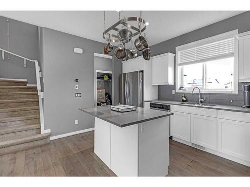 29 Amery Crescent, Crossfield, AB - Indoor Photo Showing Kitchen With Upgraded Kitchen