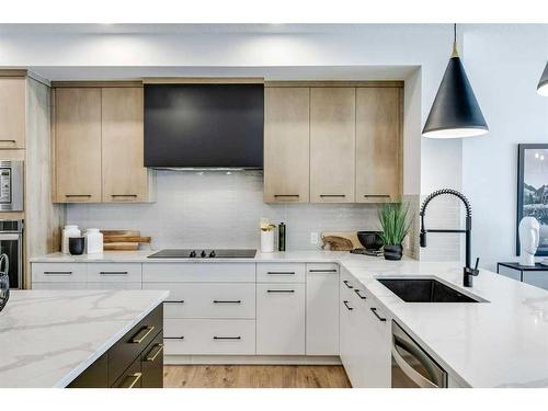 116 Ambleside Crescent Nw, Calgary, AB - Indoor Photo Showing Kitchen With Upgraded Kitchen