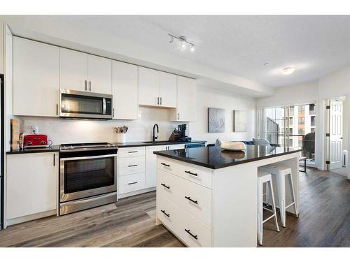 2304-298 Sage Meadows Park Nw, Calgary, AB - Indoor Photo Showing Kitchen With Stainless Steel Kitchen With Upgraded Kitchen