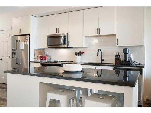 2304-298 Sage Meadows Park Nw, Calgary, AB - Indoor Photo Showing Kitchen With Stainless Steel Kitchen With Upgraded Kitchen