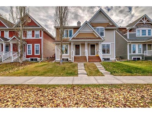 91 Auburn Bay Boulevard Se, Calgary, AB - Outdoor With Deck Patio Veranda With Facade