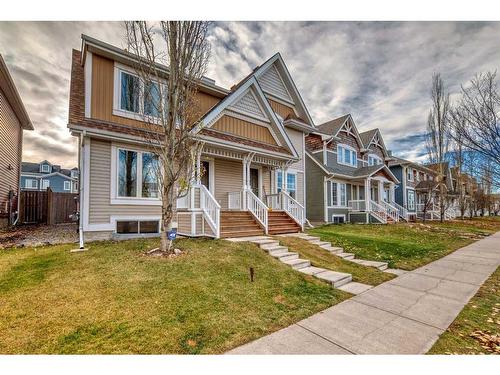 91 Auburn Bay Boulevard Se, Calgary, AB - Outdoor With Deck Patio Veranda With Facade