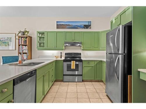 D-6 Otter Lane, Banff, AB - Indoor Photo Showing Kitchen With Double Sink