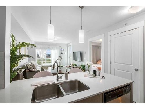 6406-302 Skyview Ranch Drive Ne, Calgary, AB - Indoor Photo Showing Kitchen With Double Sink