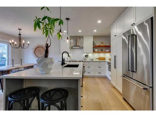 74 Silverado Range Heights Sw, Calgary, AB - Indoor Photo Showing Kitchen With Upgraded Kitchen