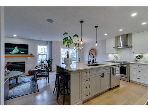 74 Silverado Range Heights Sw, Calgary, AB - Indoor Photo Showing Kitchen With Upgraded Kitchen