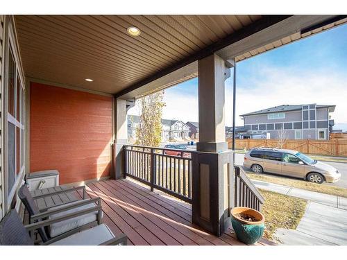 9 Belgian Street, Cochrane, AB - Outdoor With Deck Patio Veranda With Exterior