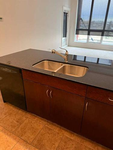 211-8880 Horton Road Sw, Calgary, AB - Indoor Photo Showing Kitchen With Double Sink