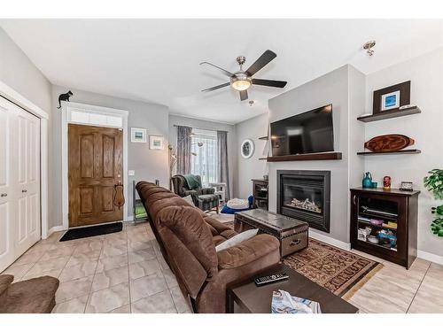 61 Skyview Ranch Gardens Ne, Calgary, AB - Indoor Photo Showing Living Room With Fireplace