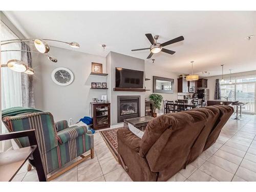 61 Skyview Ranch Gardens Ne, Calgary, AB - Indoor Photo Showing Living Room With Fireplace