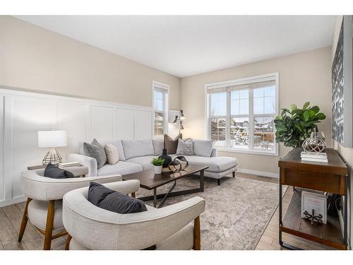 299 Mahogany Boulevard Se, Calgary, AB - Indoor Photo Showing Living Room