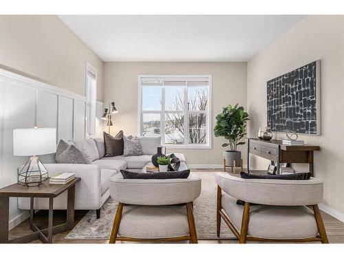 299 Mahogany Boulevard Se, Calgary, AB - Indoor Photo Showing Living Room