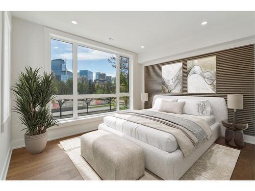 1-742 Memorial Drive Nw, Calgary, AB - Indoor Photo Showing Bedroom