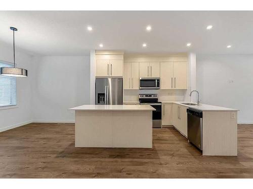 142 Savanna Street Ne, Calgary, AB - Indoor Photo Showing Kitchen With Stainless Steel Kitchen With Upgraded Kitchen