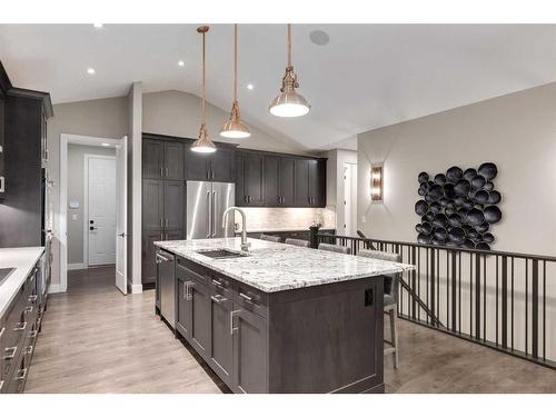 84 Clear Creek Place, Rural Rocky View County, AB - Indoor Photo Showing Kitchen With Upgraded Kitchen