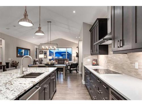 84 Clear Creek Place, Rural Rocky View County, AB - Indoor Photo Showing Kitchen With Double Sink With Upgraded Kitchen