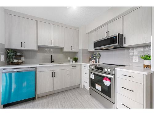 104-9803 24 Street Sw, Calgary, AB - Indoor Photo Showing Kitchen With Upgraded Kitchen