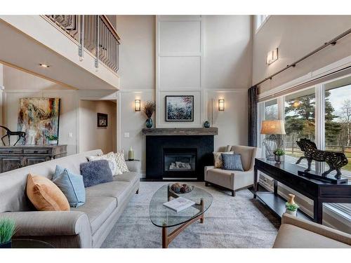 194037 192 Street West, Rural Foothills County, AB - Indoor Photo Showing Living Room With Fireplace