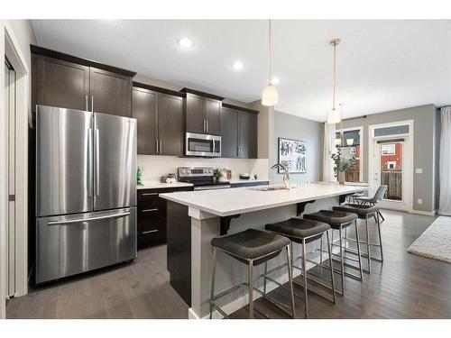 66 Legacy Close Se, Calgary, AB - Indoor Photo Showing Kitchen With Stainless Steel Kitchen With Upgraded Kitchen