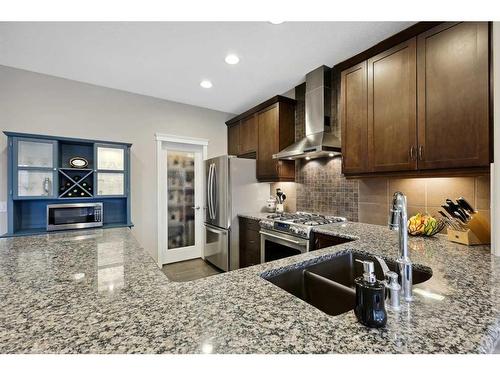 457 Mahogany Court Se, Calgary, AB - Indoor Photo Showing Kitchen With Stainless Steel Kitchen With Double Sink With Upgraded Kitchen