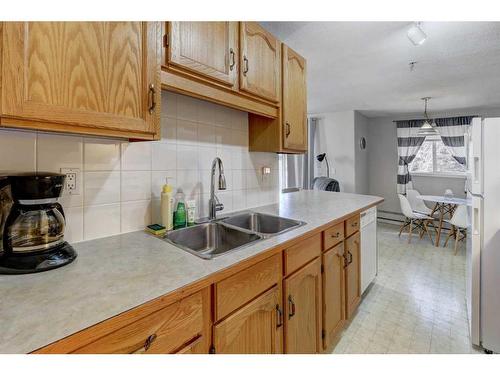 207-165 Manora Place Ne, Calgary, AB - Indoor Photo Showing Kitchen With Double Sink