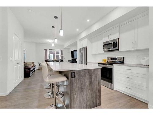 404 Harvest Grove Walk Ne, Calgary, AB - Indoor Photo Showing Kitchen With Stainless Steel Kitchen With Upgraded Kitchen