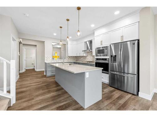 19 Homestead Close Ne, Calgary, AB - Indoor Photo Showing Kitchen With Stainless Steel Kitchen With Upgraded Kitchen