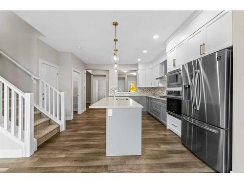 19 Homestead Close Ne, Calgary, AB - Indoor Photo Showing Kitchen With Upgraded Kitchen