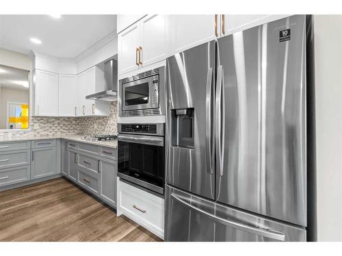 19 Homestead Close Ne, Calgary, AB - Indoor Photo Showing Kitchen With Stainless Steel Kitchen With Upgraded Kitchen