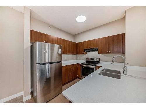 1417-1140 Taradale Drive Ne, Calgary, AB - Indoor Photo Showing Kitchen With Double Sink