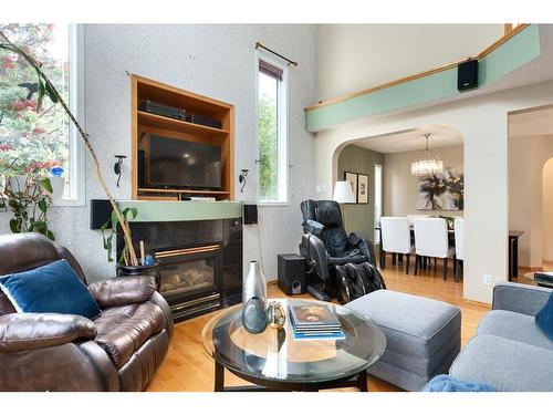 236 Valley Brook Court Nw, Calgary, AB - Indoor Photo Showing Living Room With Fireplace